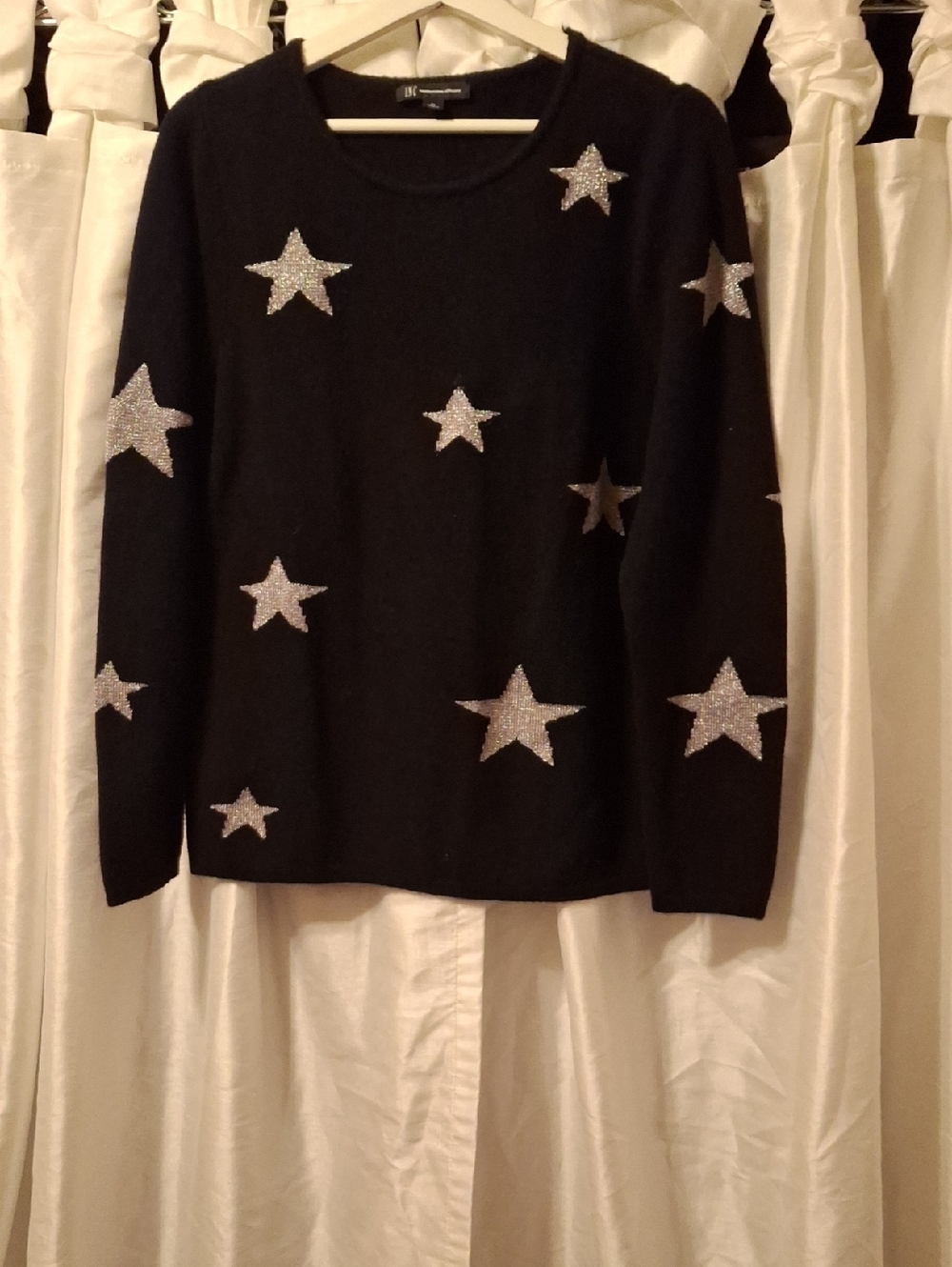 INC International Concepts Black Knit Sweater